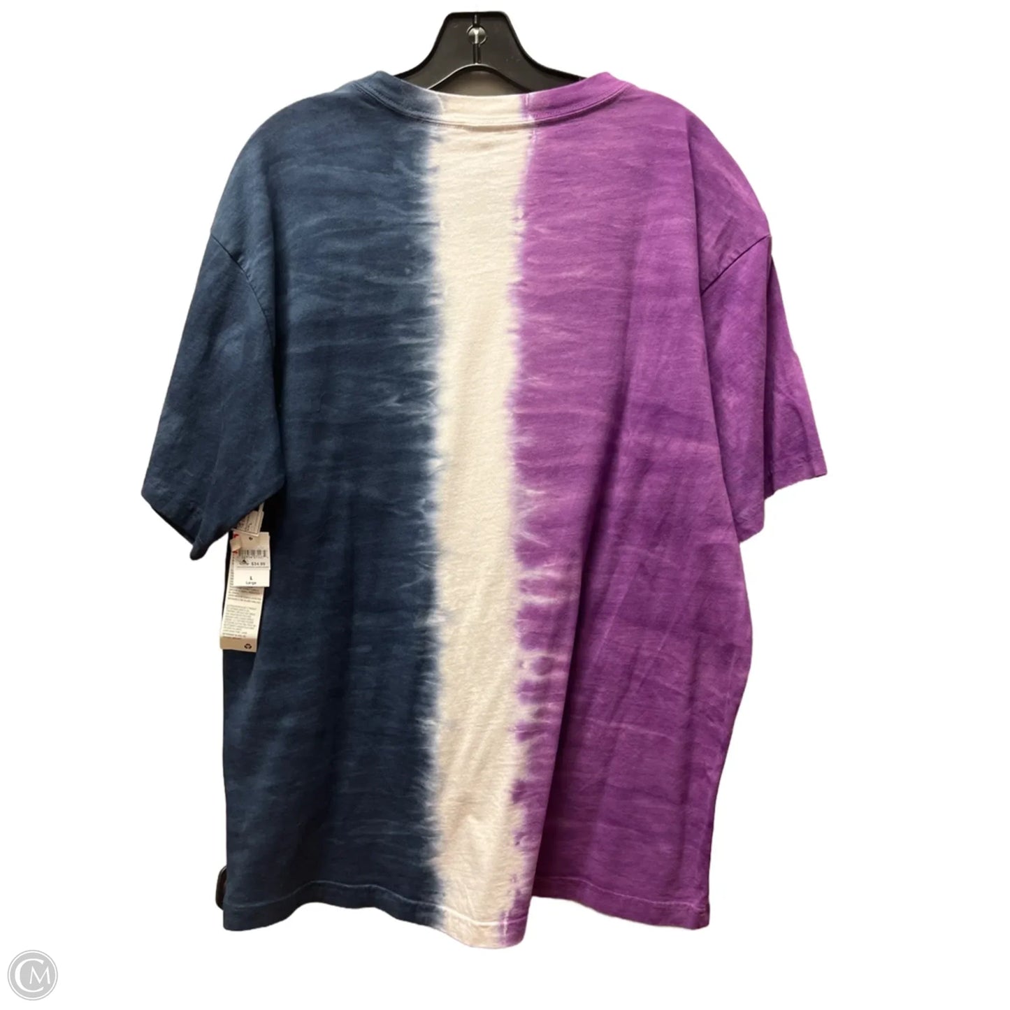 Top Short Sleeve By Disney Store In Tie Dye Print, Size: L