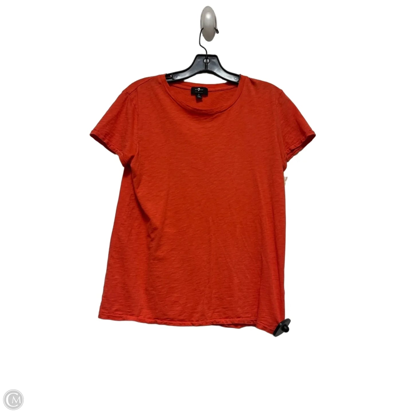 Top Short Sleeve Basic By 7 For All Mankind In Orange, Size: S