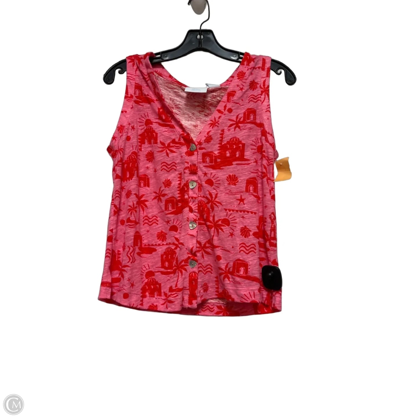 Top Sleeveless By Cynthia Rowley In Pink & Red, Size: S
