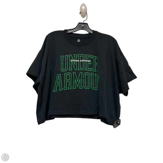 Athletic Top Short Sleeve By Under Armour In Black, Size: L