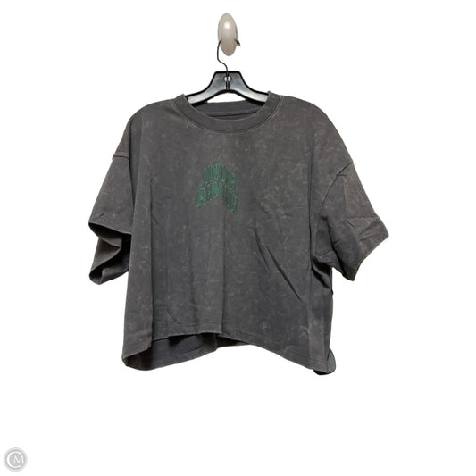 Athletic Top Short Sleeve By Under Armour In Grey, Size: L