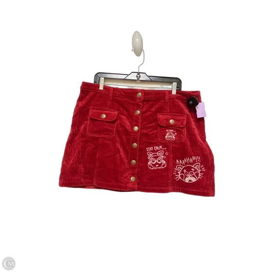 Skirt Mini & Short By Disney Store In Red, Size: 16