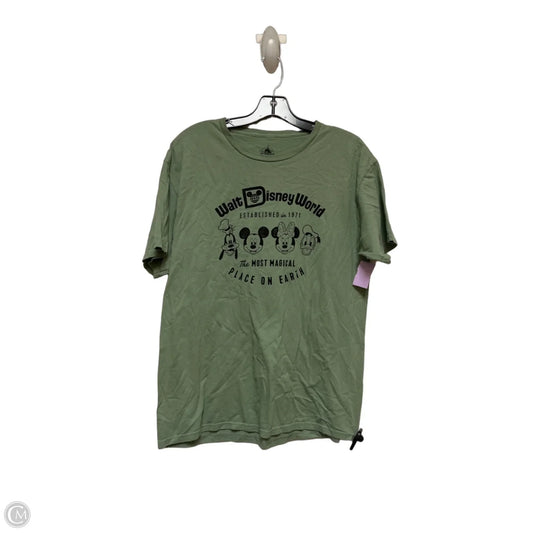 Top Short Sleeve By Disney Store In Green, Size: L