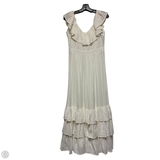 Dress Casual Midi By Calvin Klein In White, Size: Xs