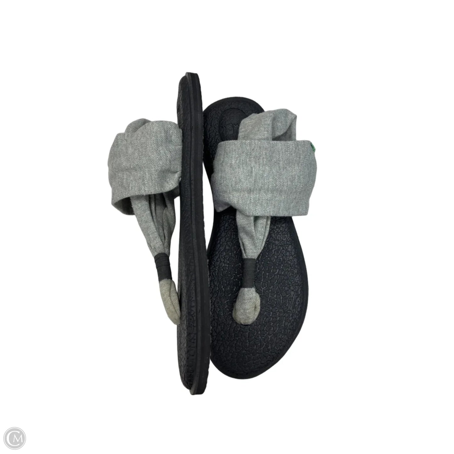 Sandals Flats By Sanuk In Black & Grey, Size: 6
