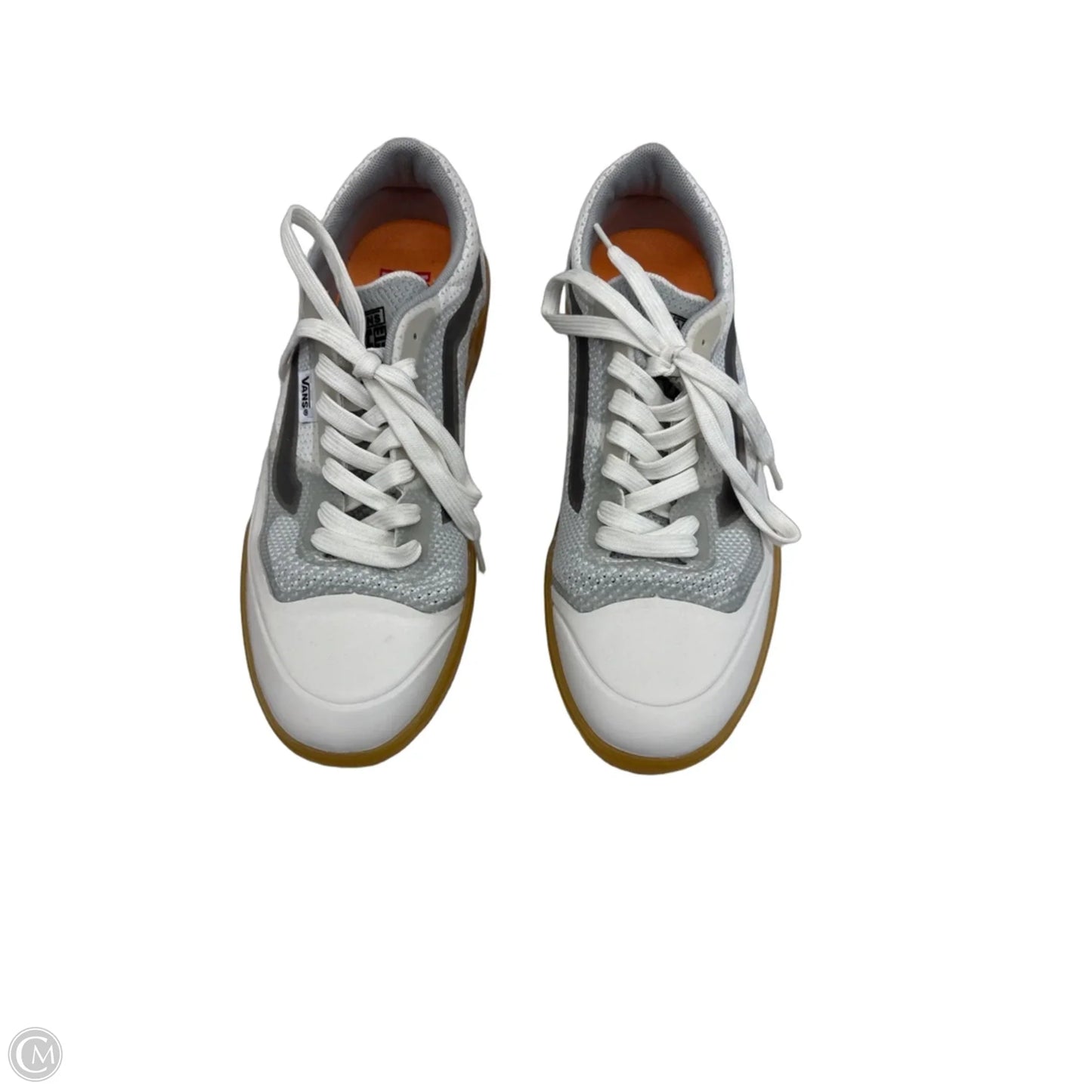 Shoes Sneakers By Vans In Grey & White, Size: 9.5