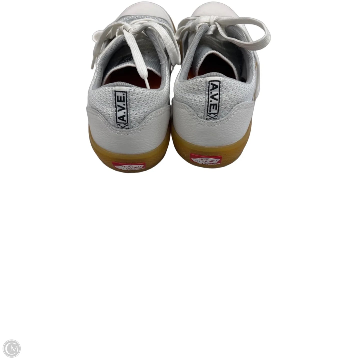 Shoes Sneakers By Vans In Grey & White, Size: 9.5