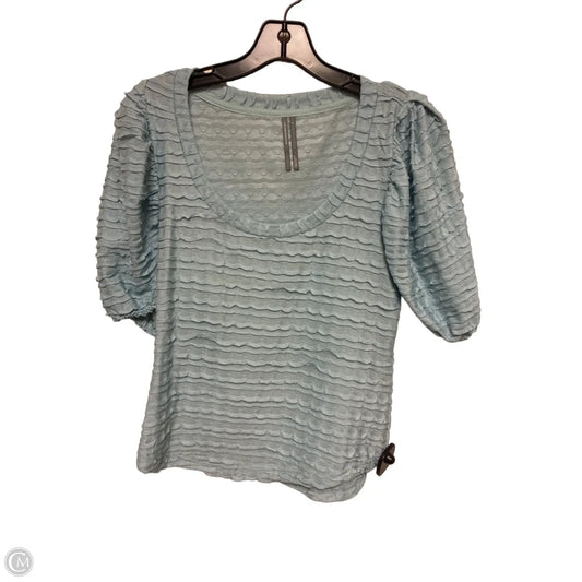Top Short Sleeve By Anthropologie In Blue, Size: S