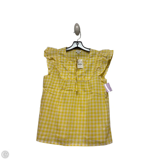 Top Short Sleeve By J. Crew In Checkered Pattern, Size: Xs
