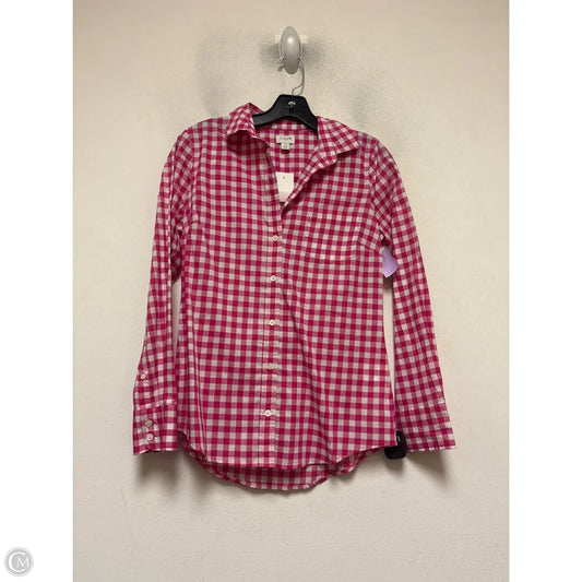 Top Long Sleeve By J. Crew In Checkered Pattern, Size: Xs
