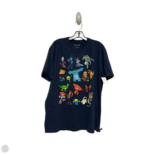 Top Short Sleeve Basic By Disney In Blue, Size: Xl