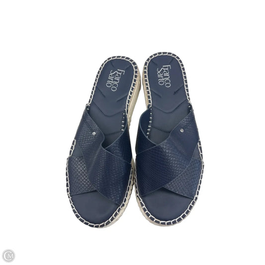 Sandals Heels Platform By Franco Sarto In Blue, Size: 10