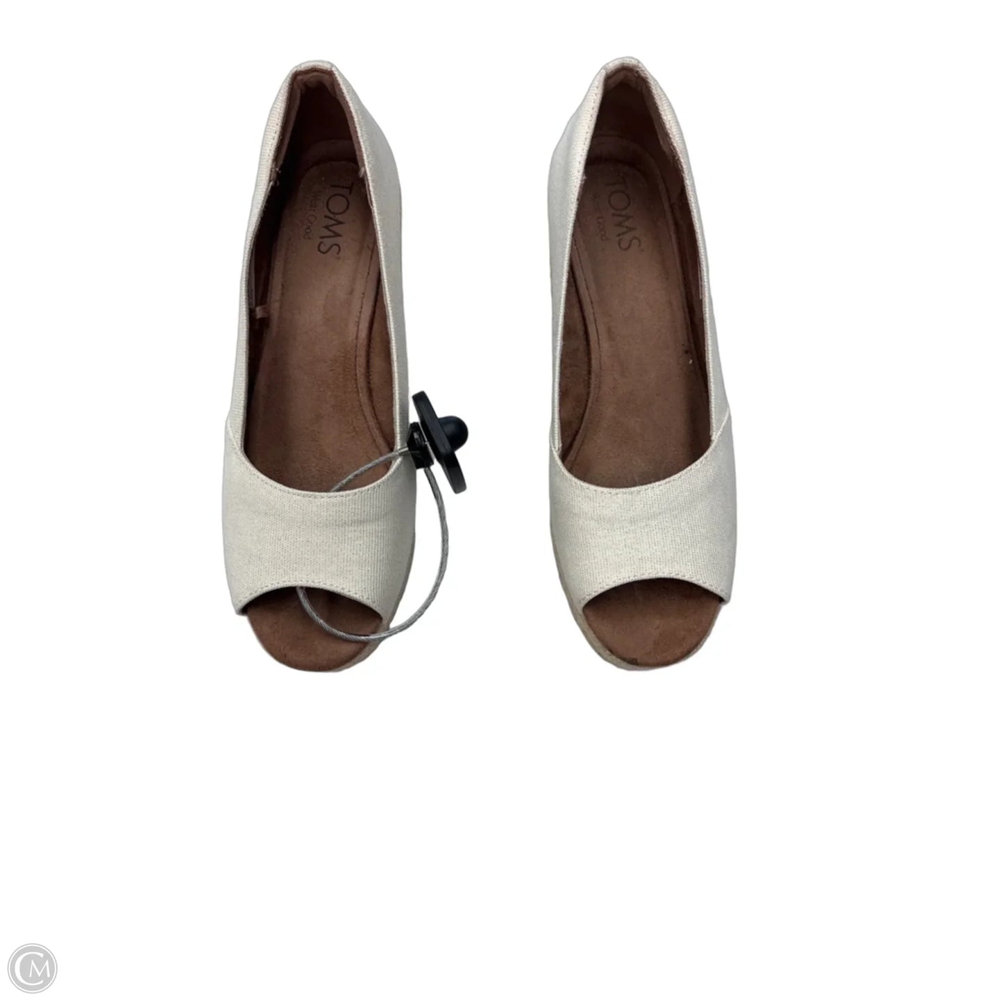 Sandals Heels Wedge By Toms In Cream, Size: 8