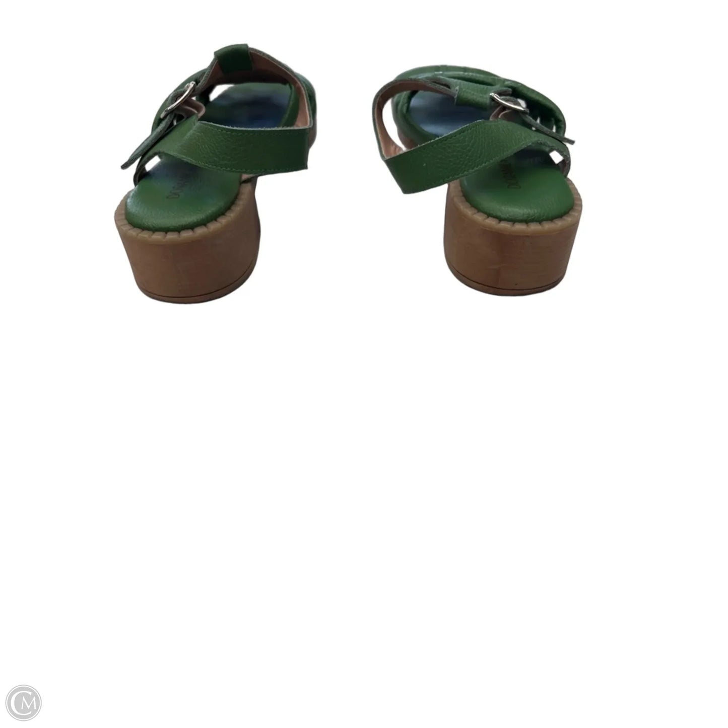 Sandals Heels Block By Clothes Mentor In Green, Size: 9