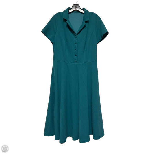 Dress Casual Midi By Clothes Mentor In Teal, Size: Xl