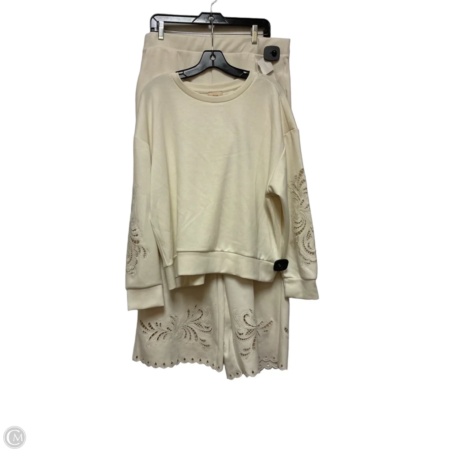 Pants Set 2pc By Elie Tahari In Cream, Size: 14