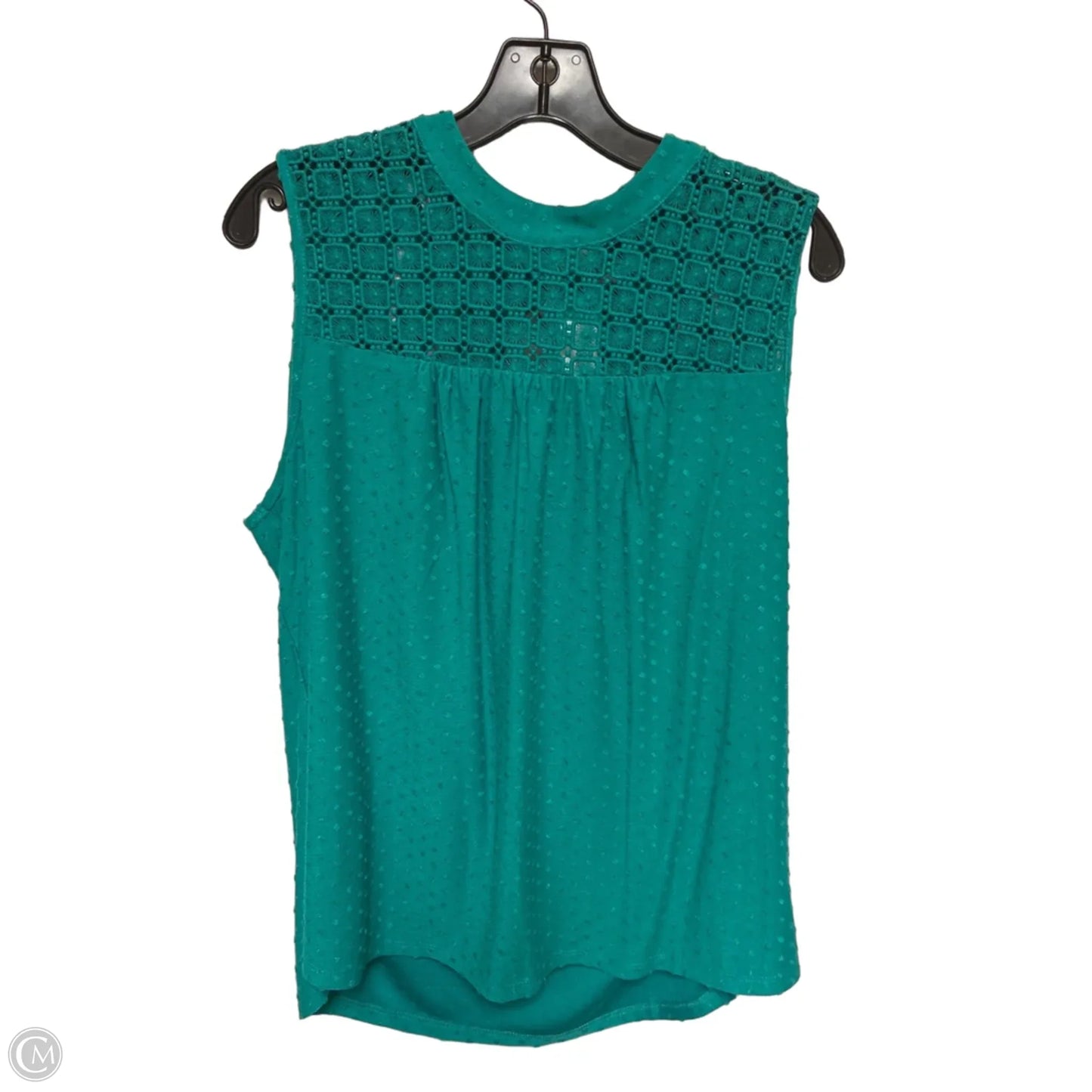 Top Sleeveless By Daniel Rainn In Green, Size: L