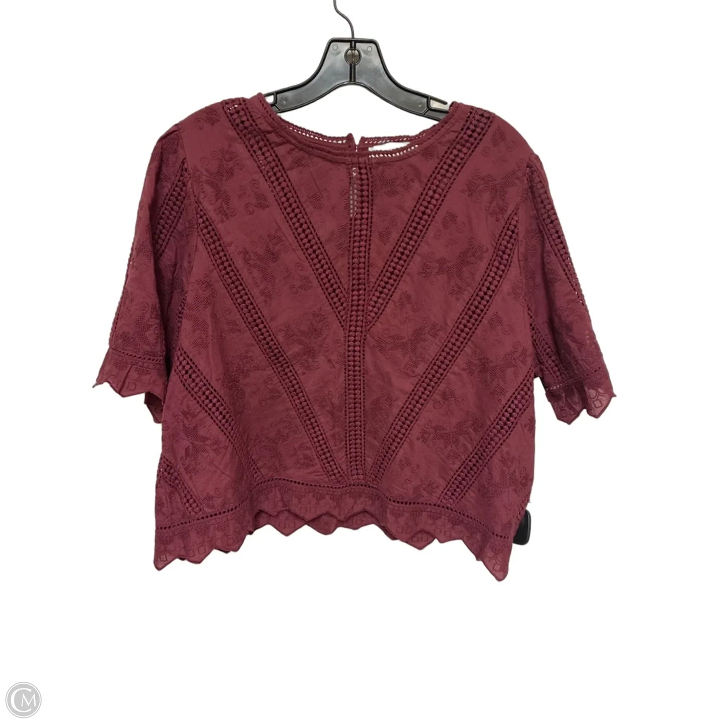 Top Short Sleeve By Clothes Mentor In Maroon, Size: Xl