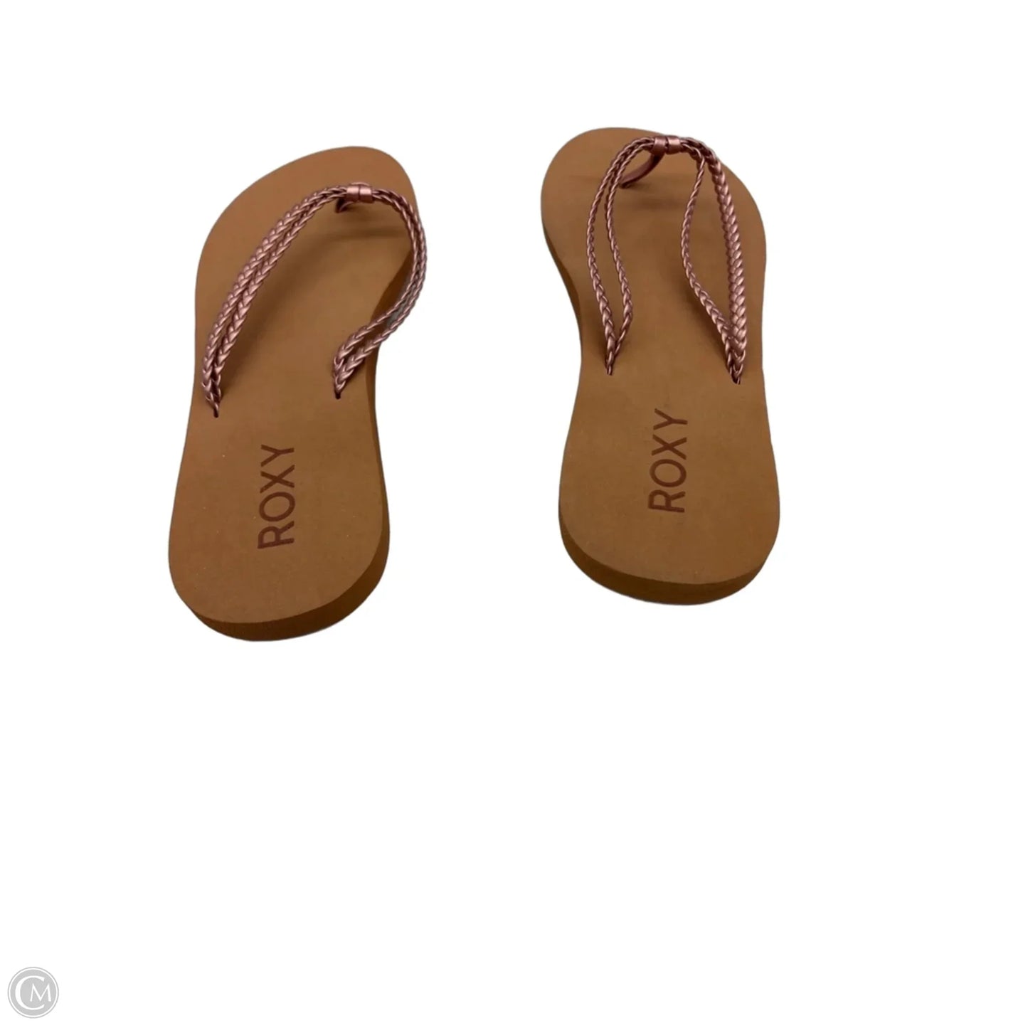 Sandals Flats By Roxy In Pink & Tan, Size: 8