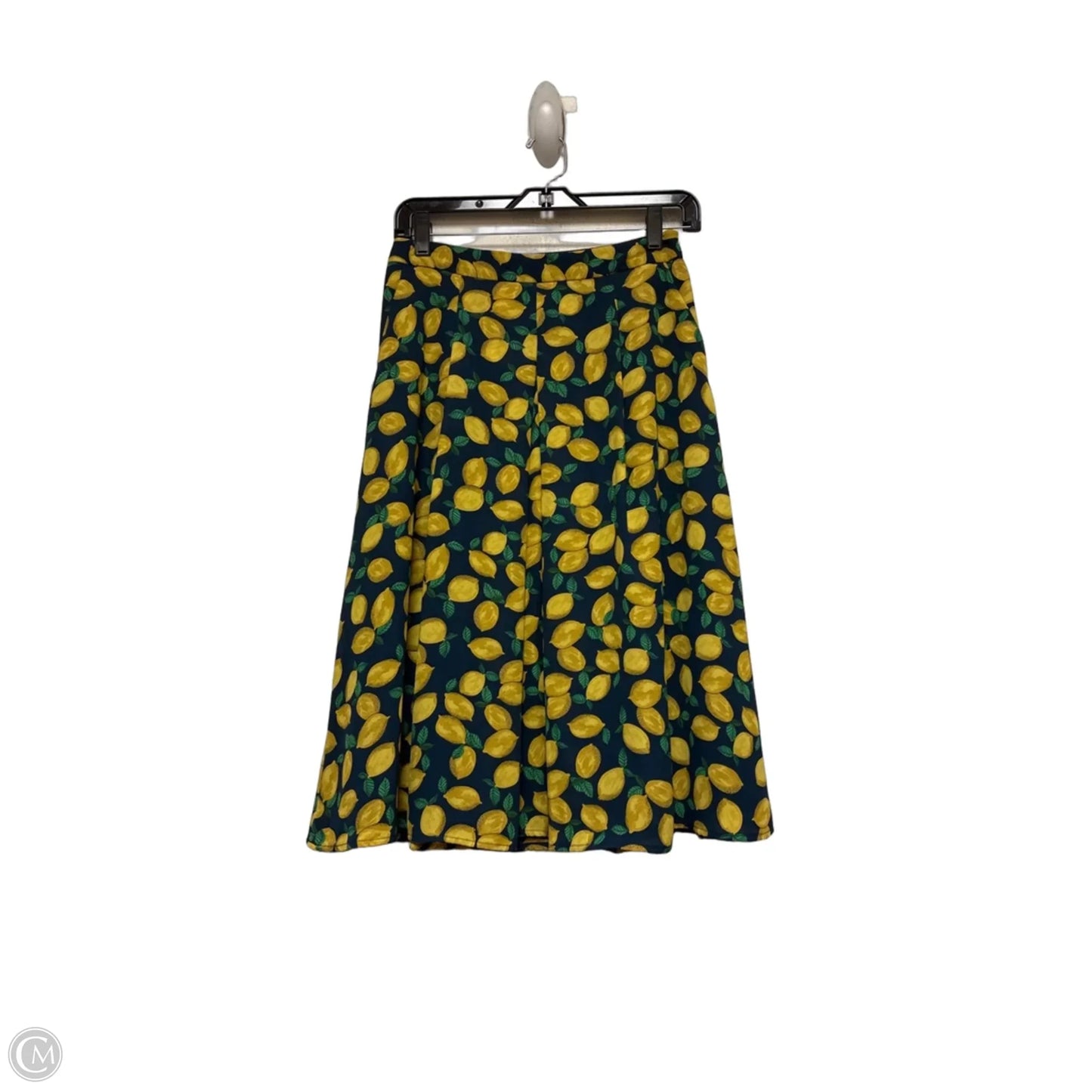 Skirt Midi By Limited In Blue & Yellow, Size: 0