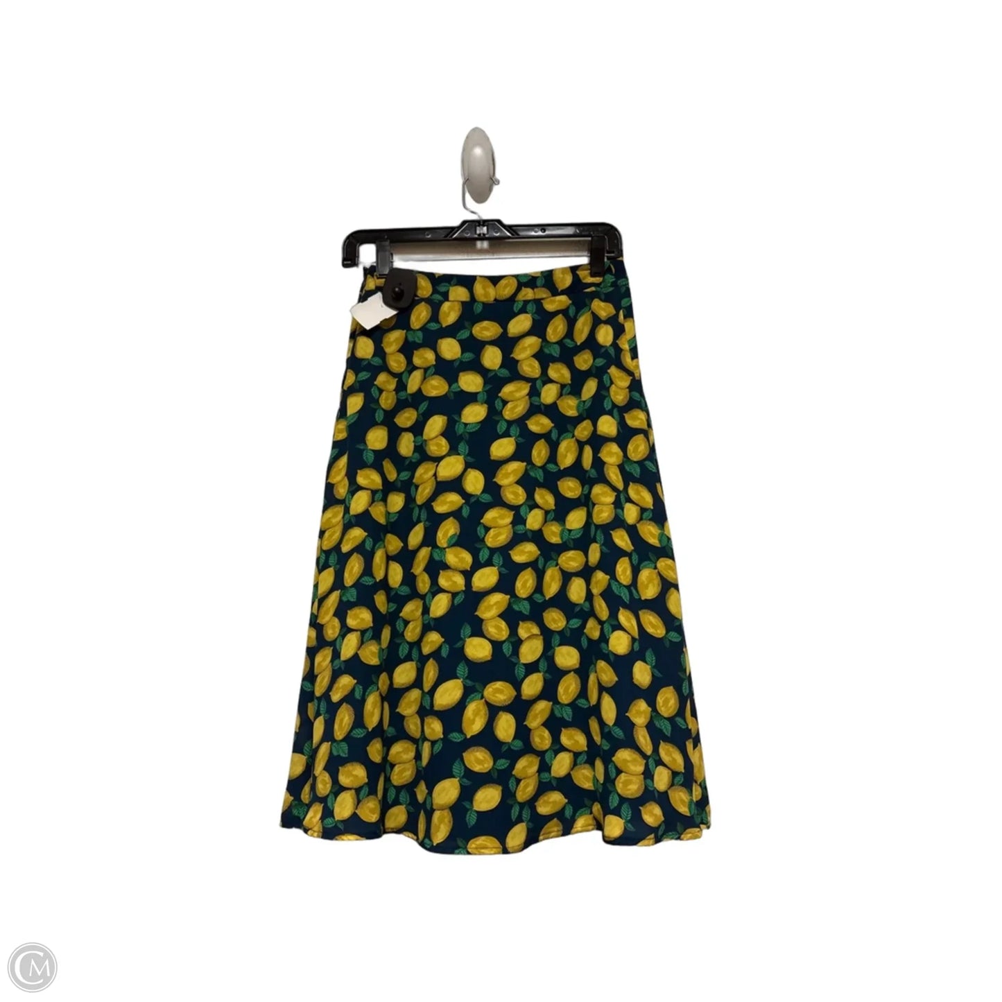 Skirt Midi By Limited In Blue & Yellow, Size: 0