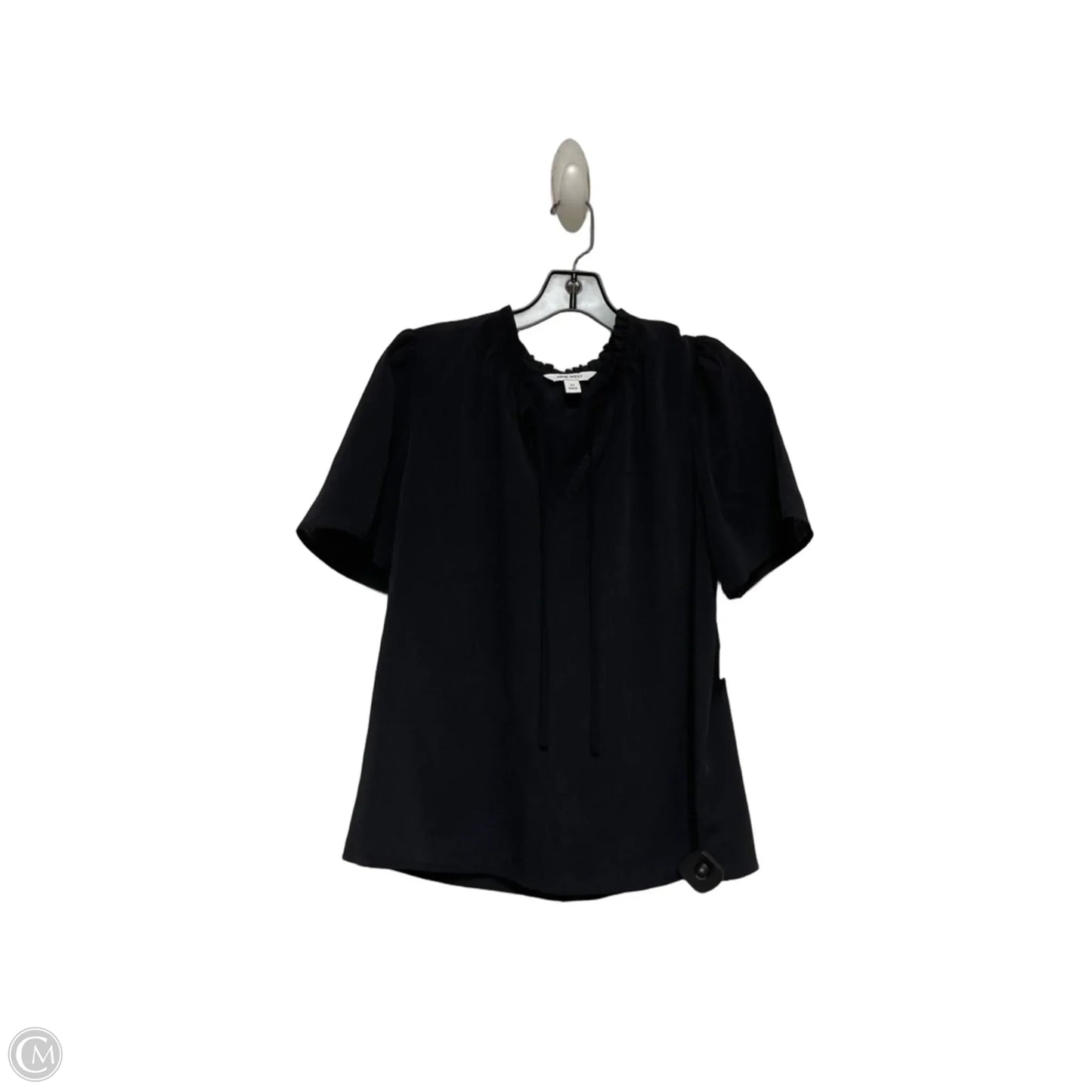 Top Short Sleeve By Nine West Apparel In Black, Size: M