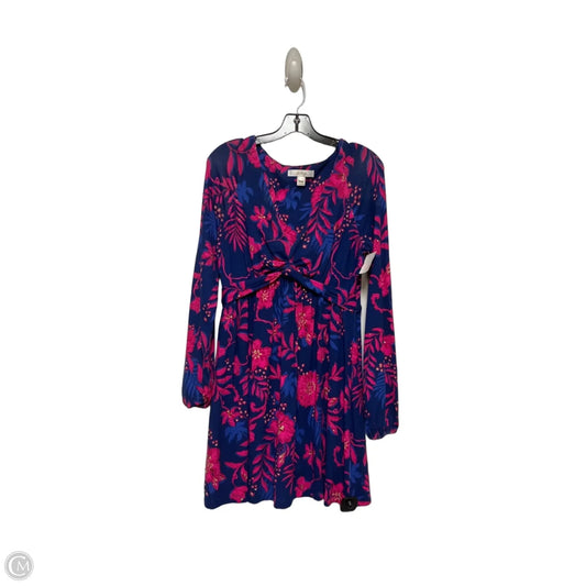 Romper Designer By Lilly Pulitzer In Blue & Pink, Size: M