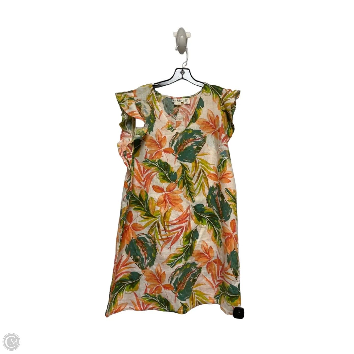 Dress Casual Short By Nicole Miller In Tropical Print, Size: Xl