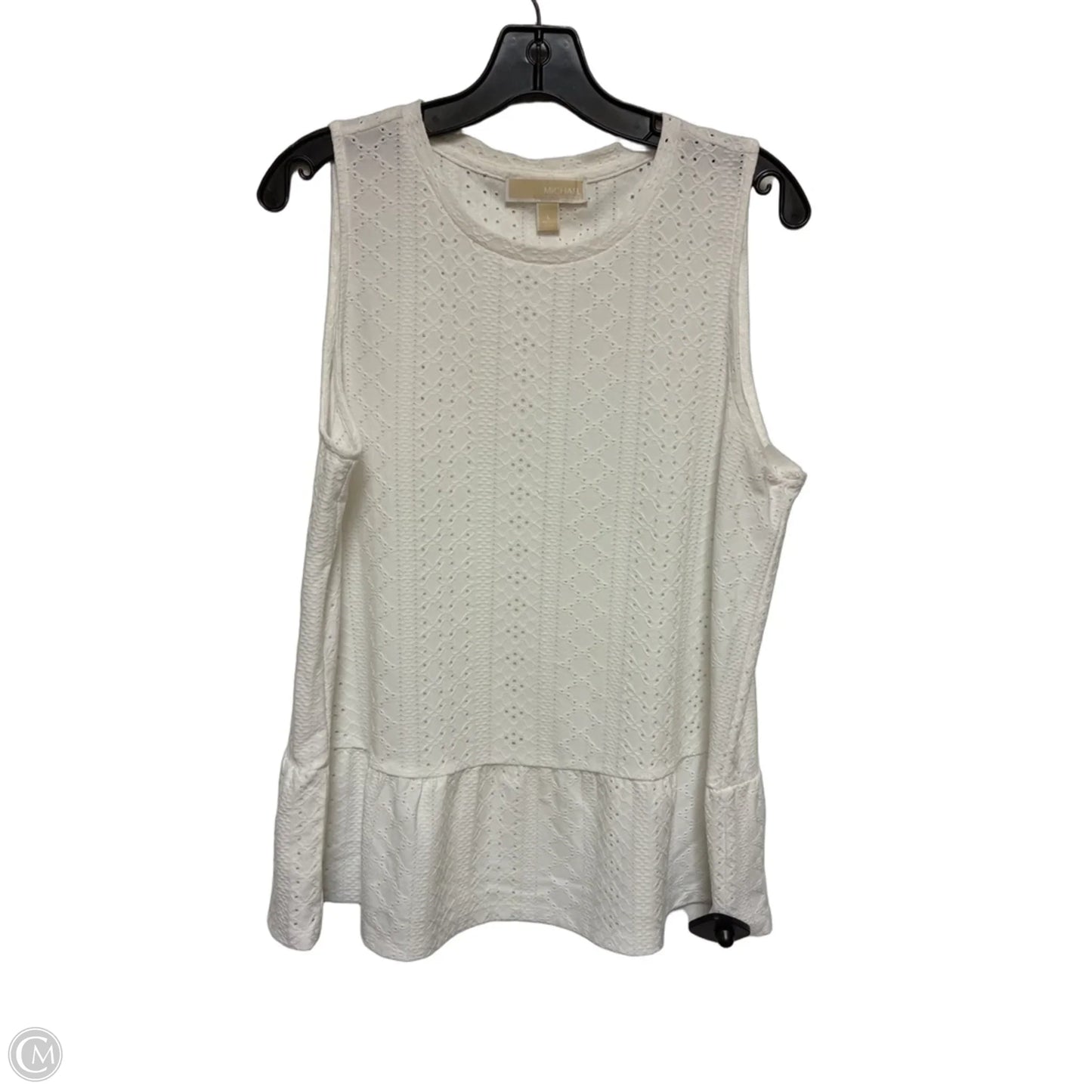 Top Sleeveless By Michael By Michael Kors In White, Size: L