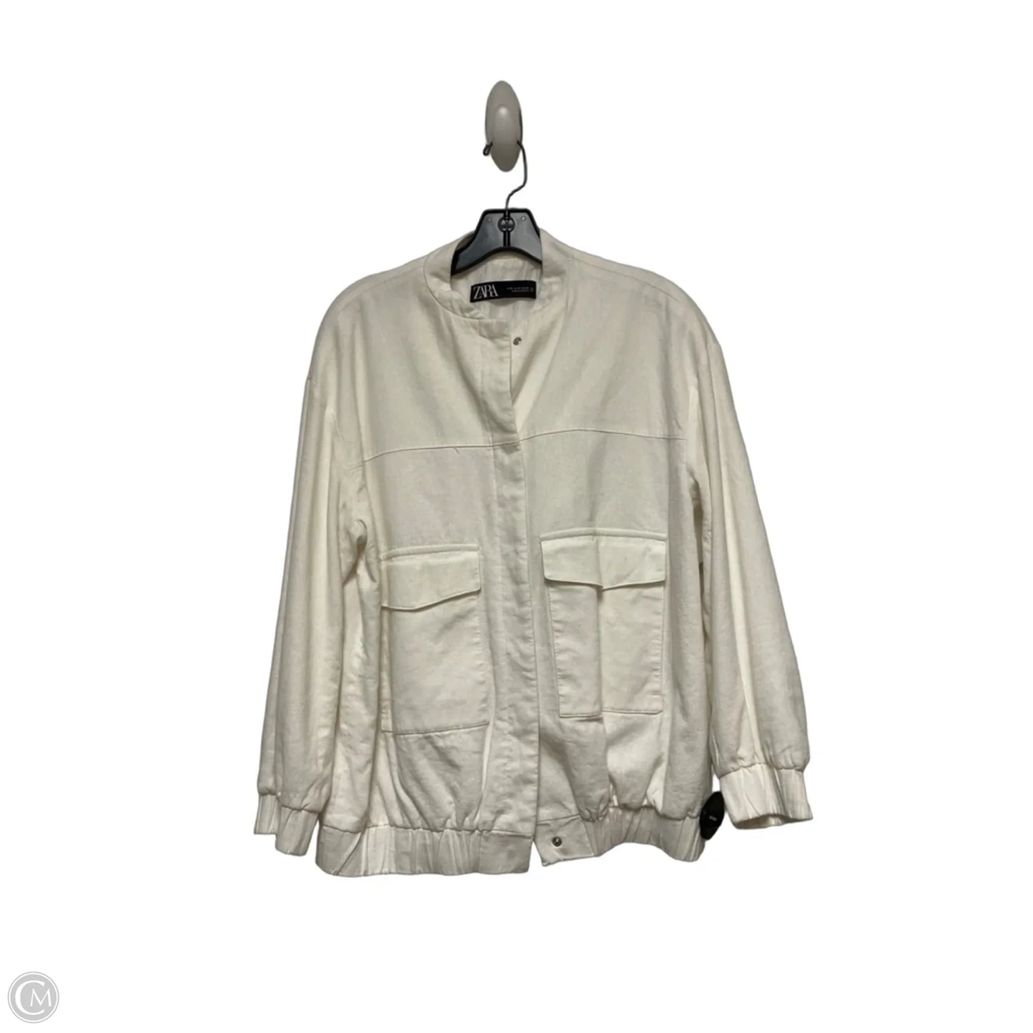 Jacket Shirt By Zara In White, Size: Xs