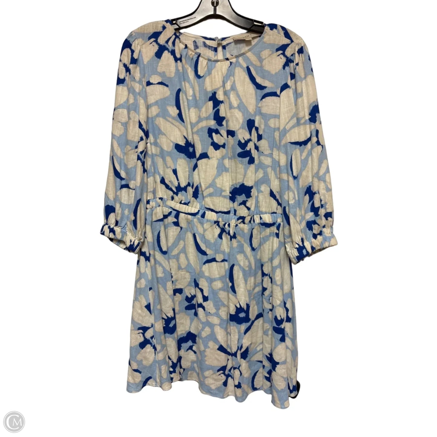 Dress Casual Short By Loft In Blue & White, Size: M