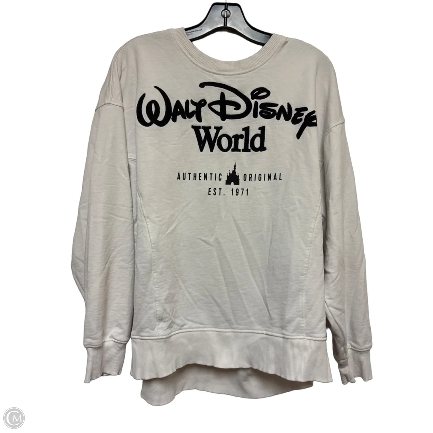 Sweatshirt Crewneck By Disney Store In White, Size: M