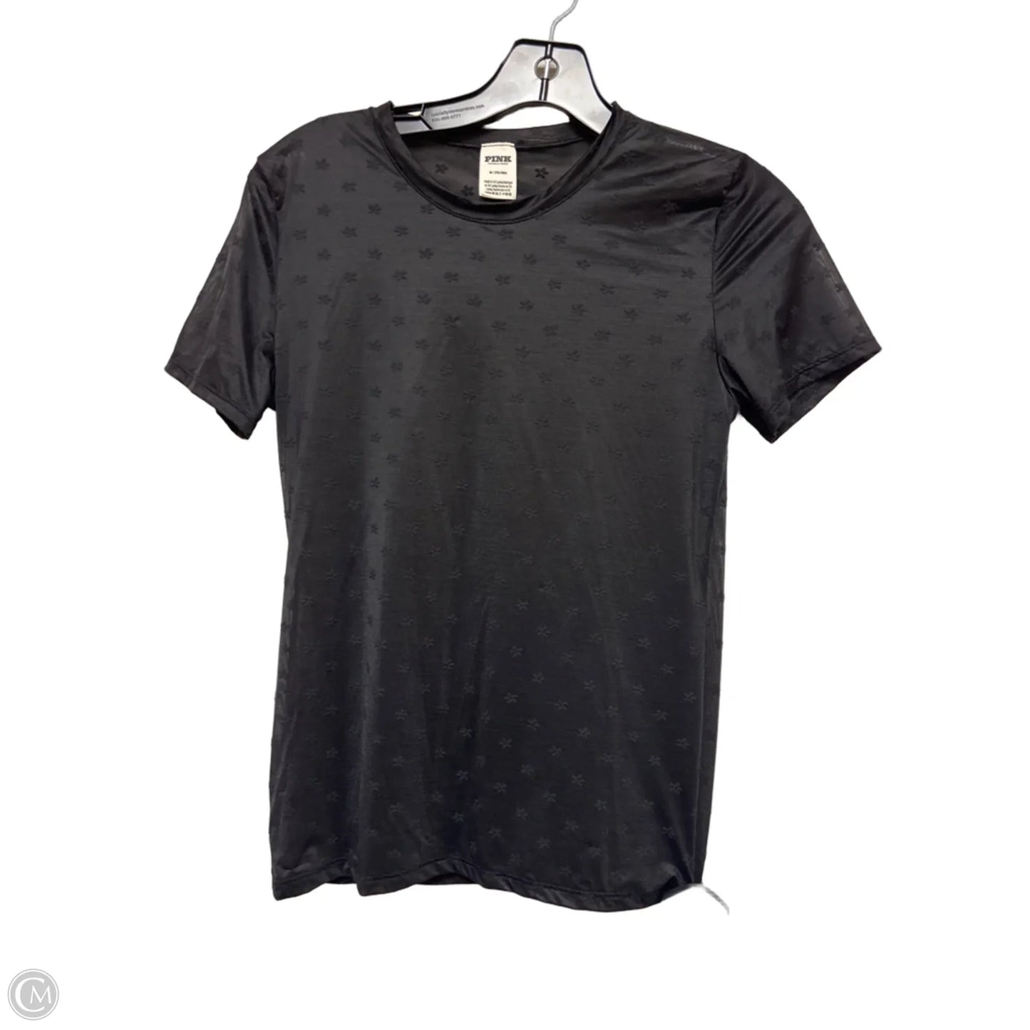 Top Short Sleeve By Pink In Black, Size: M