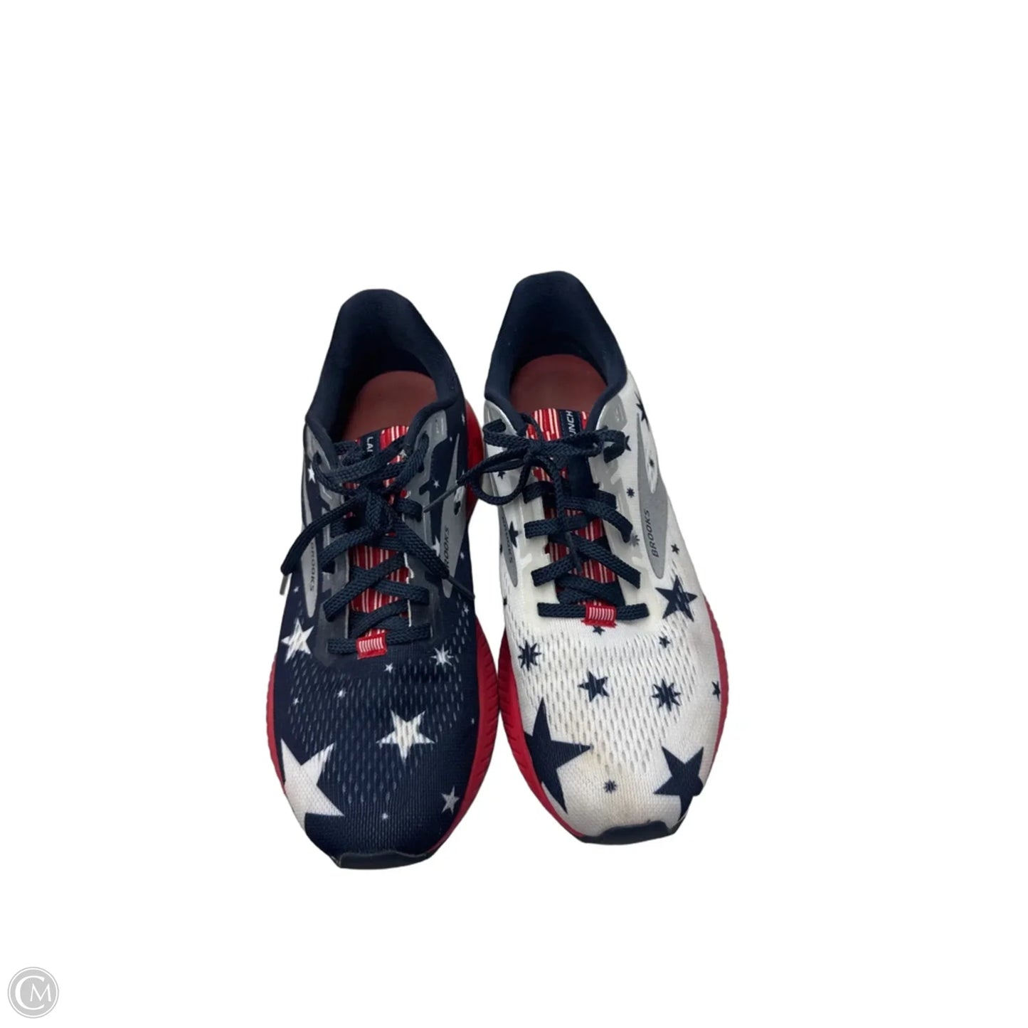 Shoes Athletic By Brooks In Blue Red & White, Size: 8.5