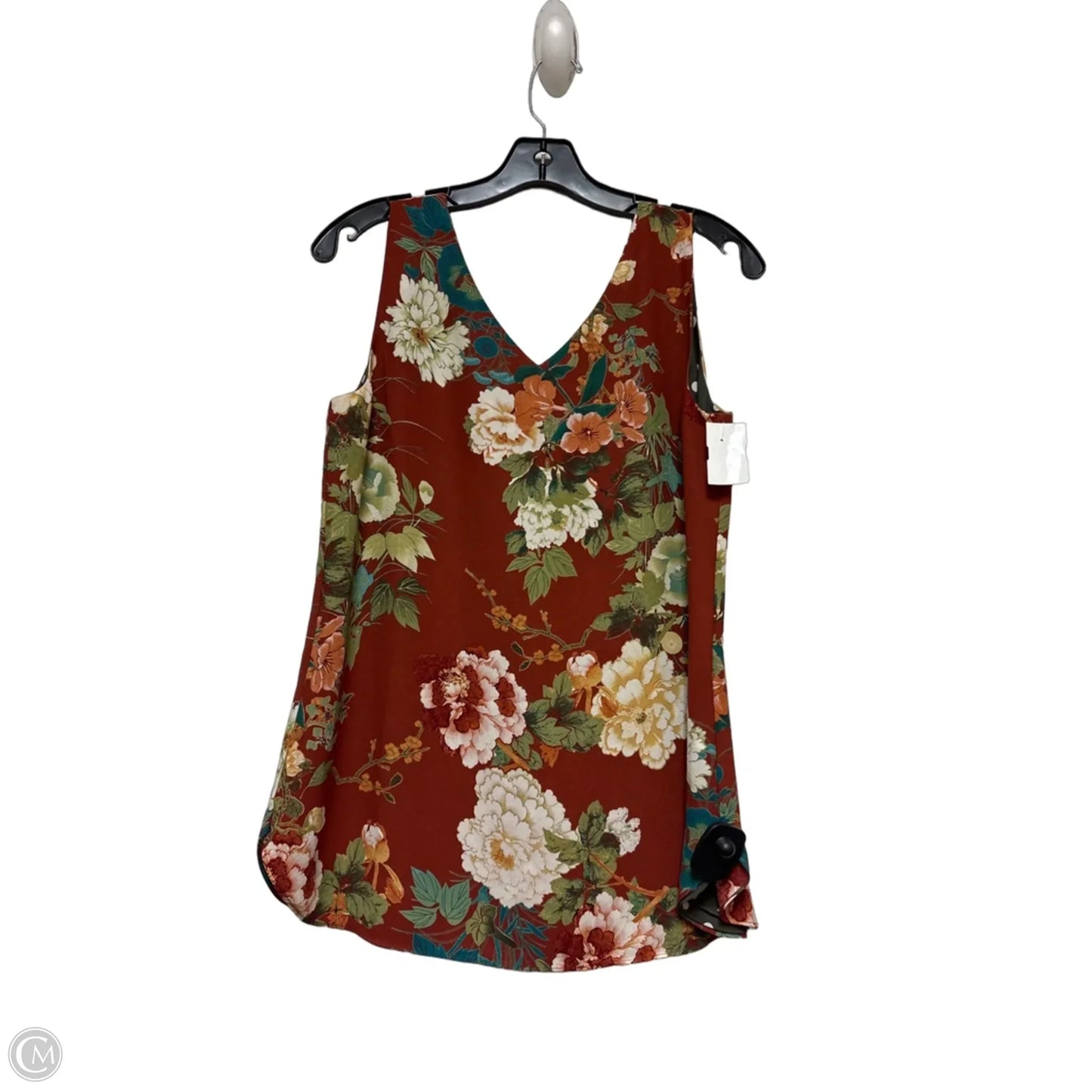 Top Sleeveless By Chicos In Floral Print, Size: S