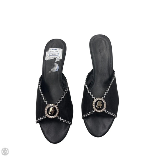 Sandals Designer By Karl Lagerfeld In Black, Size: 8.5