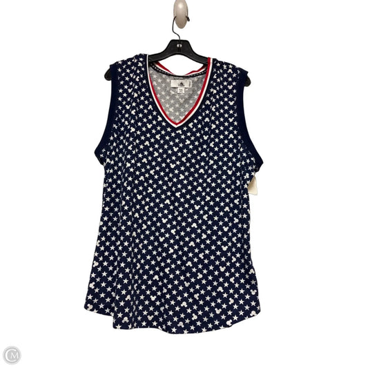 Tank Top By Disney Store In Blue Red & White, Size: 2x