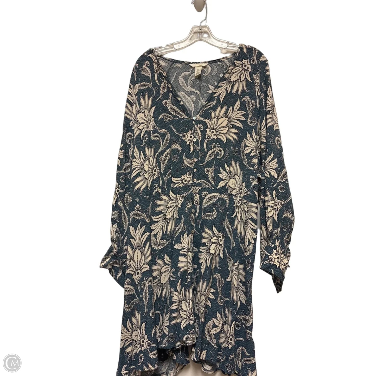 Dress Casual Short By H&m In Blue & White, Size: Xl