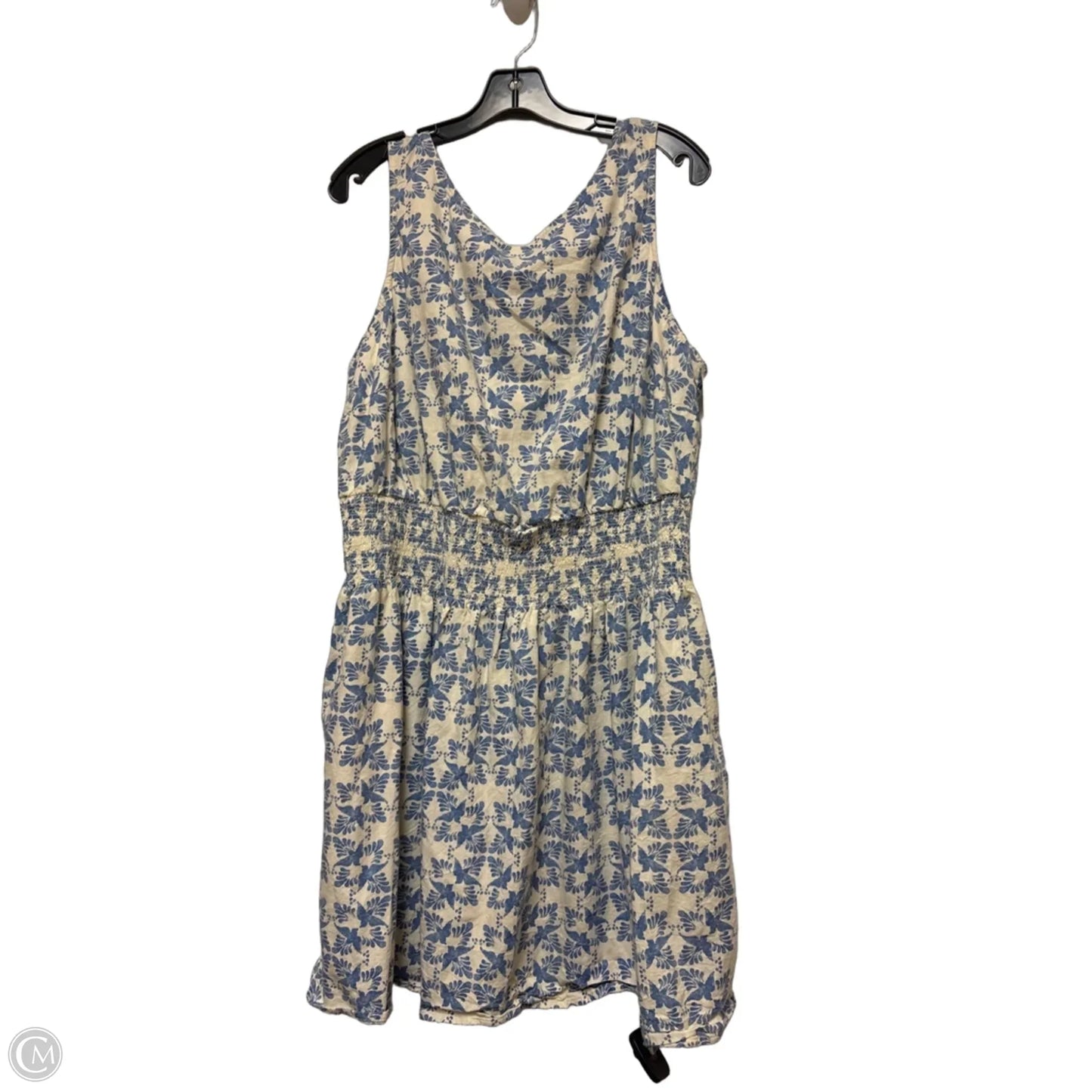 Dress Casual Short By Universal Thread In Blue & White, Size: Xxl