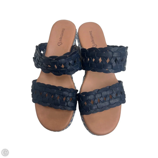 Sandals Heels Wedge By Bare Traps In Navy, Size: 6