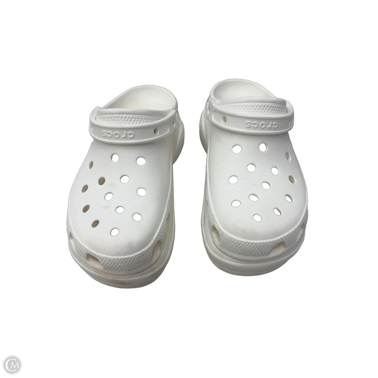 Shoes Heels Platform By Crocs In White, Size: 7