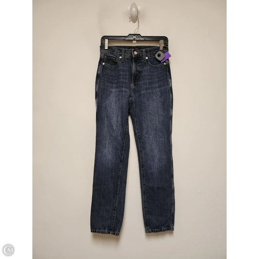 Jeans Straight By Banana Republic In Blue Denim, Size: 0