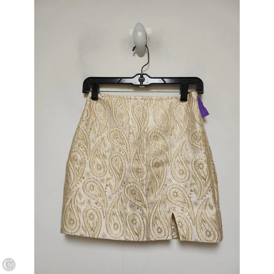 Skirt Mini & Short By Mi Ami In Gold, Size: Xs