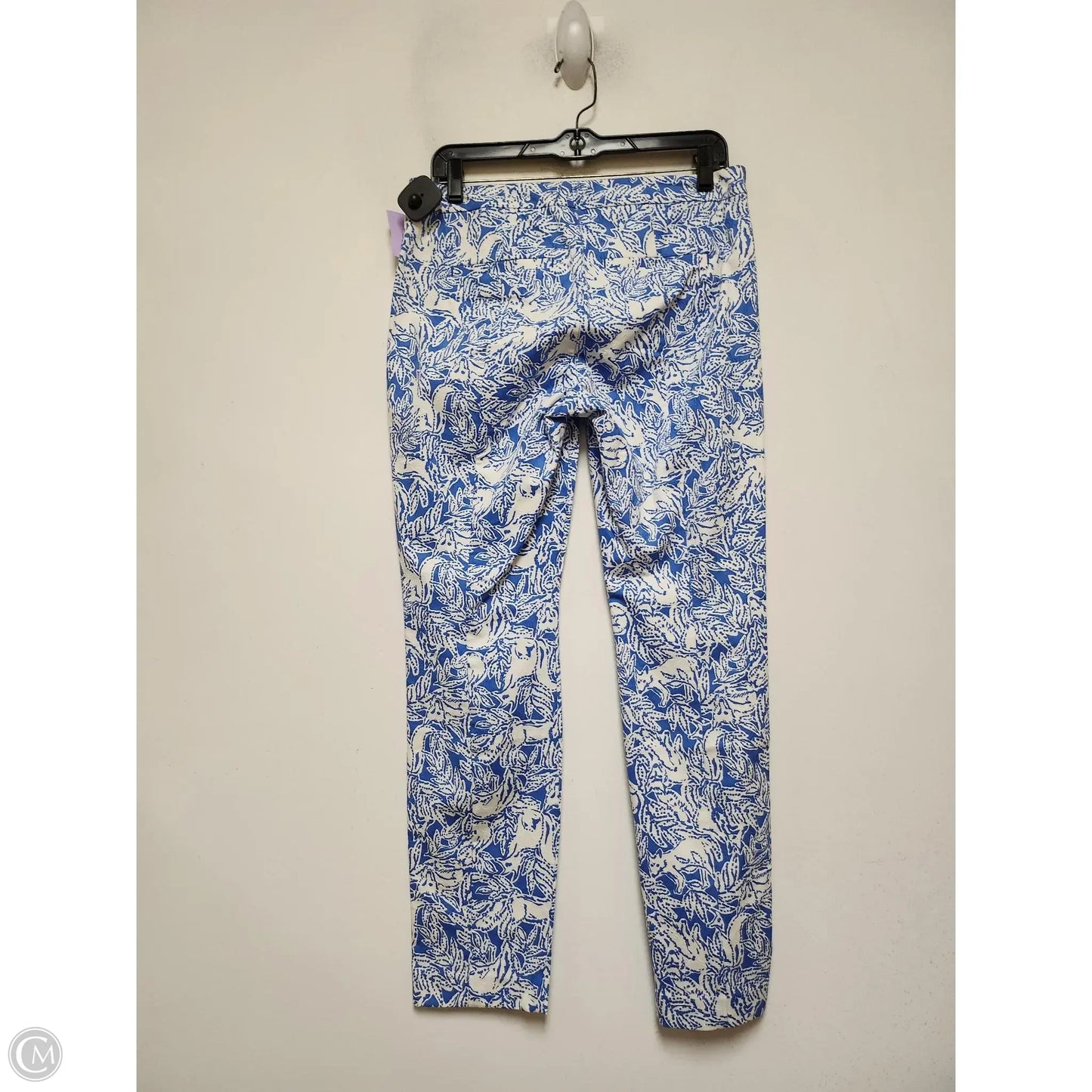 Pants Designer By Lilly Pulitzer In Blue & White, Size: 8
