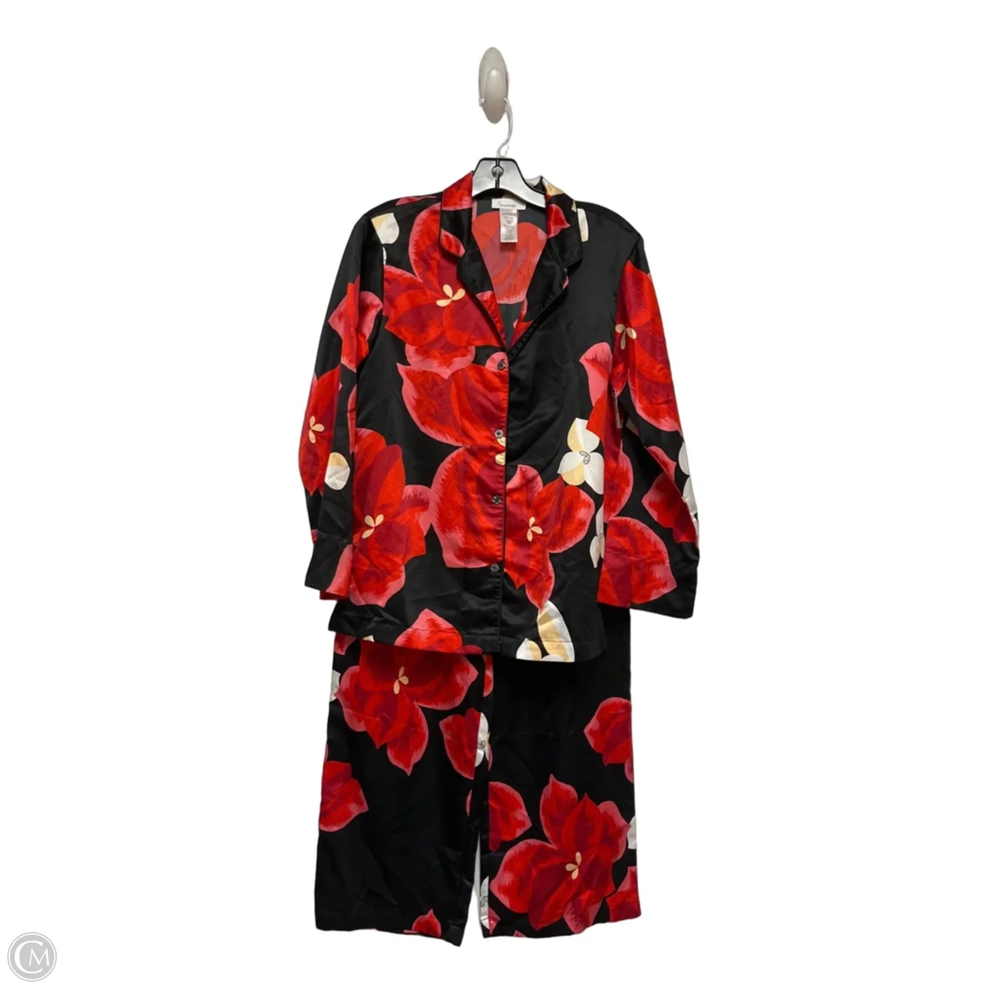 Pajamas 2pc By Natori In Black & Red, Size: S