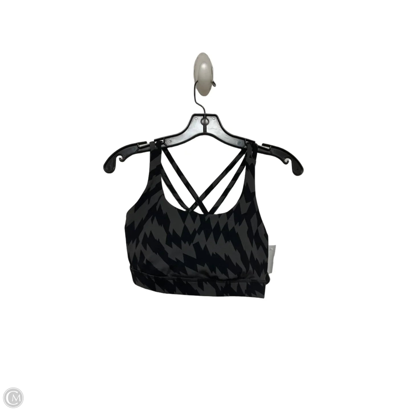 Athletic Bra By Lululemon In Black & Grey, Size: 6