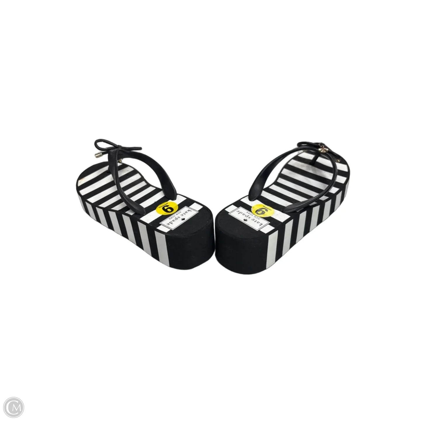 Sandals Designer By Kate Spade In Striped Pattern, Size: 9