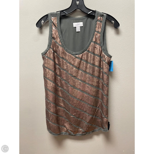 Top Sleeveless By Loft In Grey, Size: S