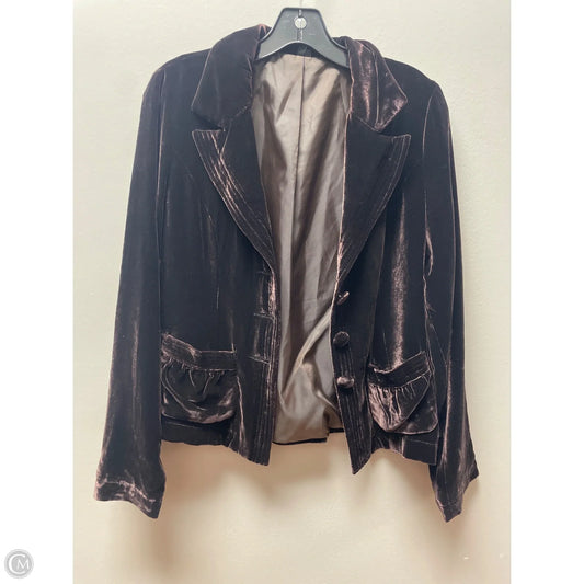 Blazer By Clothes Mentor In Brown, Size: M