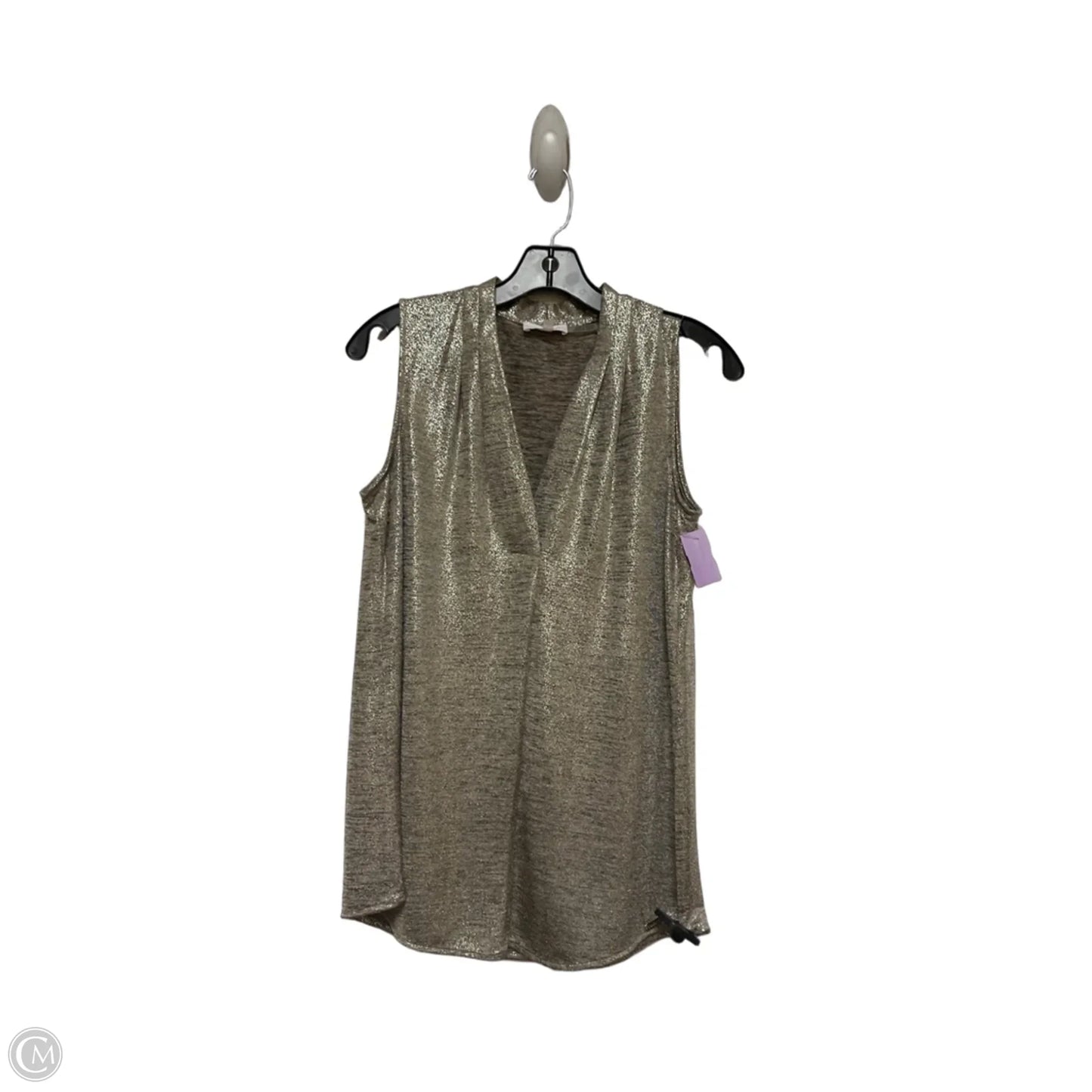 Top Sleeveless By Calvin Klein In Gold, Size: S